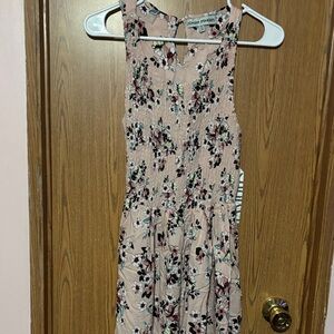 Almost Famous Floral Midi Dress - Pink and Black